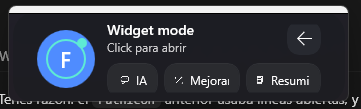 Flytivy AI Assistance widget mode