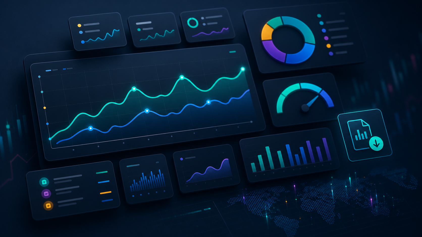 Visual reports for income, expenses, and categories